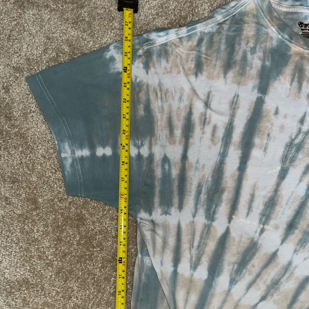 PINK Victoria's Secret Blue and Cream Tie-Dye Tee - Picture 4 of 5